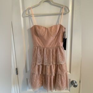 BCBG Lace Corset Mini Prom Dress | NWT